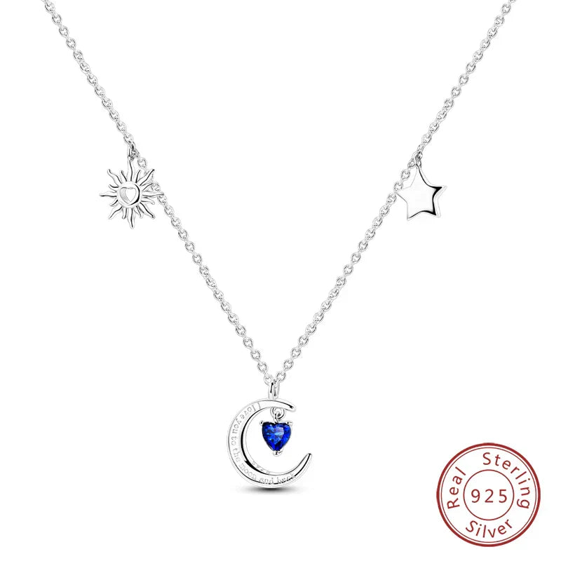 925 Sterling Silver Luminous Firefly Heart Shaped Zircon Pendant Necklace For Women Fashion Anniversary Birthday Jewelry Gifts