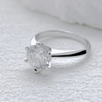 NeeTim 1-5CT Moissanite Ring Lab Diamond Solitaire Ring for Women S925 Silver Engagement Party Wedding Band Jewelry Certified