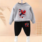 Boys Cartoon Print Pullover and Trousers 2-Piece Thin Casual Tracksuit
