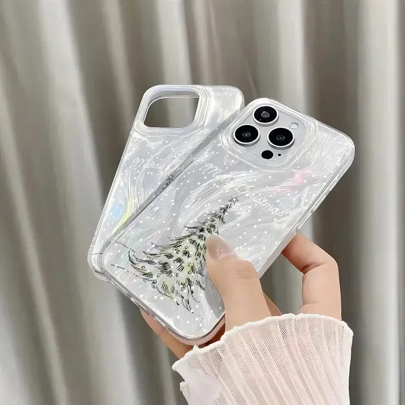 Christmas Tree Laser Case for Redmi Note 14 13 12 11 Pro Plus 13C 14C 5G