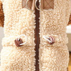 Back Closure Dog Jacket Stylish Winter Coat Warm Zip Up Puppy Outdoor Wear