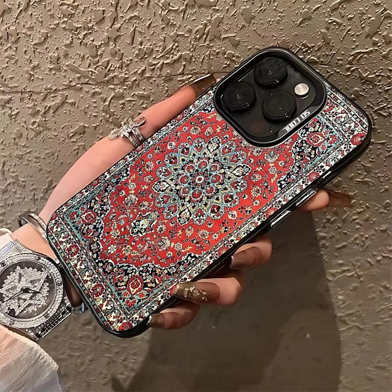 Persian Carpet Electroplate Case for Samsung S25 S24 Ultra S23 A16