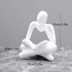 Nordic Abstract Reading Book Statue Resin Figurine Office Desktop Handmade Crafts
