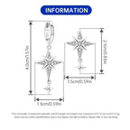925 Sterling Silver Asymmetric Starry Drop Earrings Anniversary Jewellery Gift