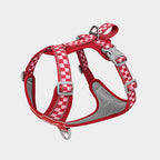 Classic Checkerboard Pattern No-Pull Dog Harness for Medium Large Dogs, Adjustable Padded Vest for Walking, Training, Reflective