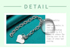Romantic Heart Bracelet 925 Sterling Silver Women Valentine's Day Gift