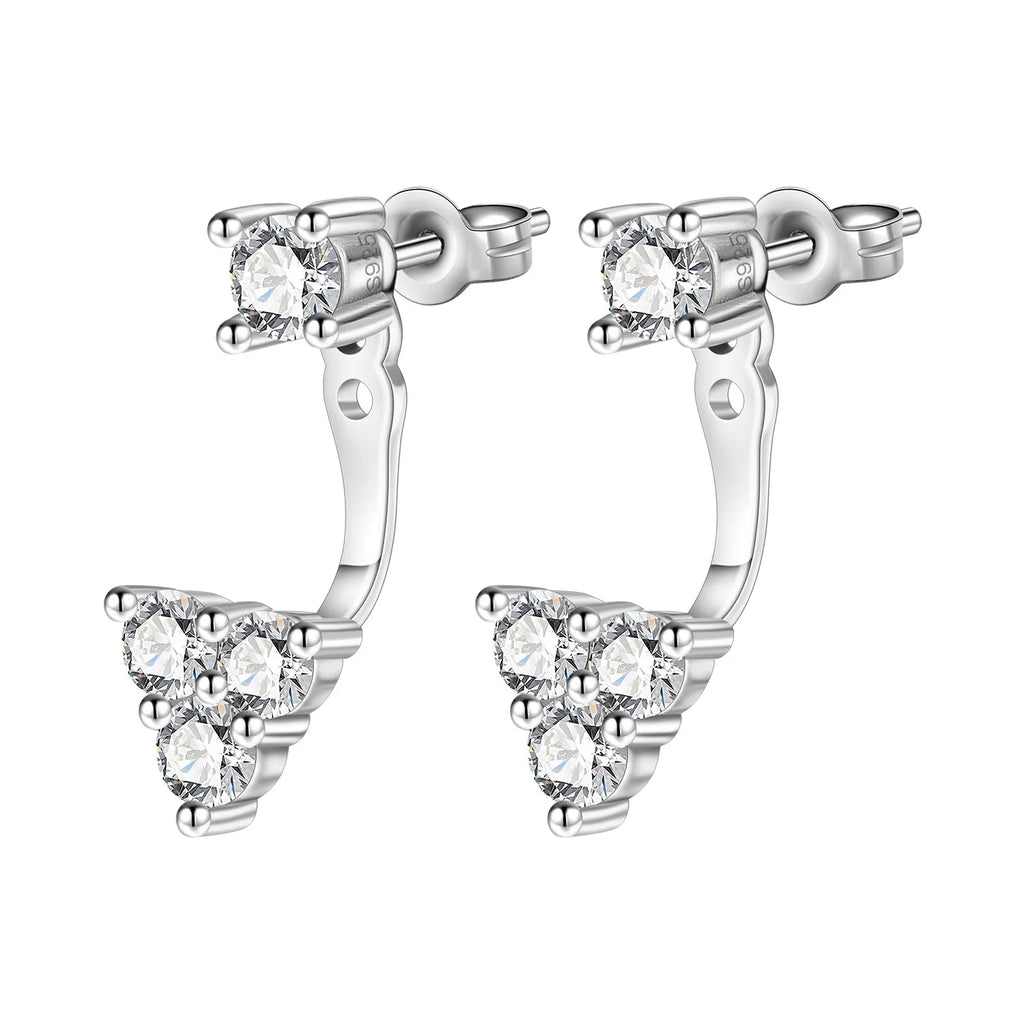 925 Sterling Silver Romantic Pink Love Heart Stud Earrings Birthday Gift