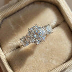 925 Sterling Silver Simple Elegant Wedding Ring Brilliant Cubic Zirconia Engagement Eternity Jewellery