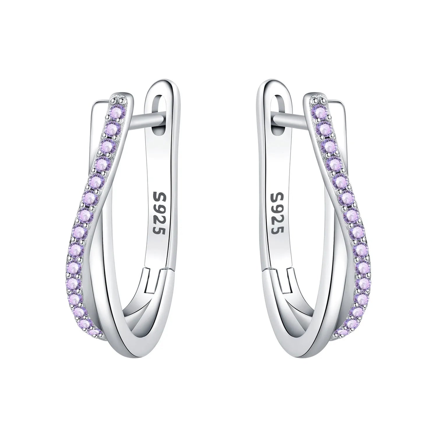 925 Sterling Silver Curve Weaving Large Circle Versatile Hoop Earrings Gift