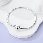 925 Sterling Silver Forever Love Peach Heart Bracelets Star Moon Airplane Earth Bracelets For Women Fit DIY Charms Party Jewelry