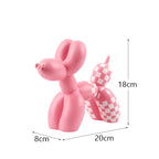 Orange Pink Balloon Dog Statues Decorative Figurines Living Room Bookshelf Office Pop