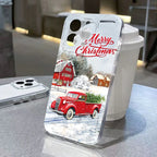 Cartoon Christmas Clear Case for iPhone 17 16 15 14 13 12 11 Pro Max XR SE2