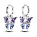 925 Sterling Silver Pink Sweet Bow Drop Earrings Trendy Anniversary Jewellery