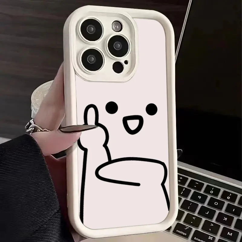 Cartoon Fun Stickman Case for iPhone 17 16 15 14 13 12 11 Pro Max XR XS SE2