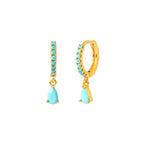 New Design Stainless Steel Cubic Zirconia Small Hoop Earrings Punk