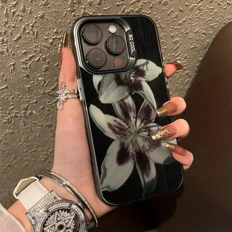 Oil Painting Lily Flower Case for Samsung S25 S24 S23 S22 Ultra