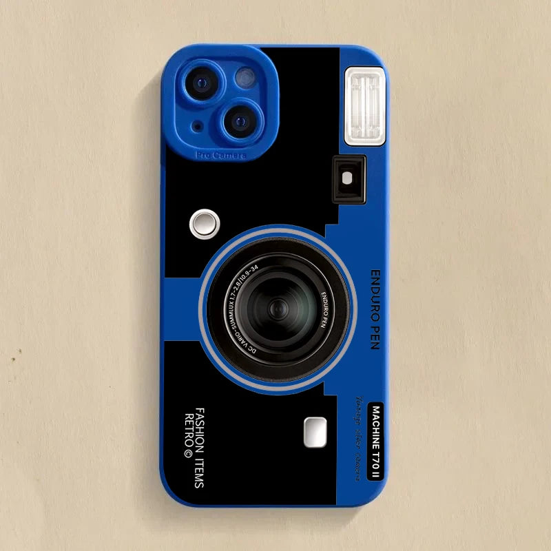 Vintage Camera Silicone Case for Samsung S25 S24 S23 S22 Ultra A16