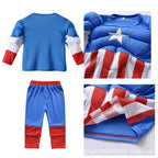 Spiderman Muscle Cosplay Suit Superhero Boys Girls Top Pants Cape Halloween