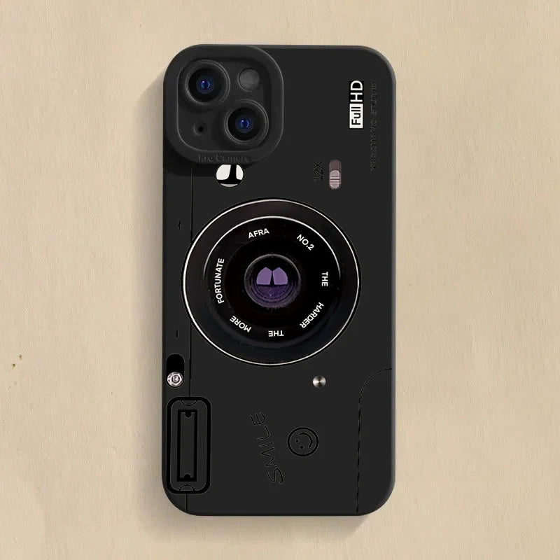 Vintage Camera Silicone Case for Samsung S25 S24 S23 S22 Ultra A16