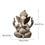Sandstone Indian Ganesha Elephant God Statue Religious Hindu Feng Shui Buddha Sculpture