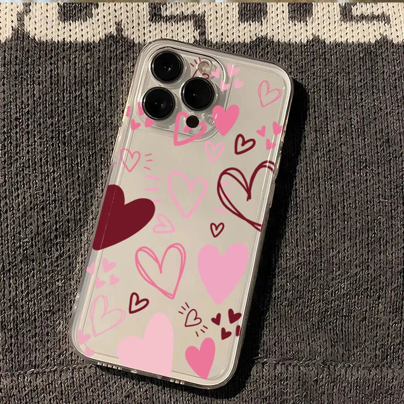 Love Heart Leaves Moon Case for Redmi Note 14 13 12 11 Pro Plus 12S 13C 14C