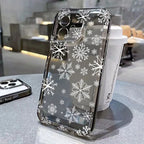 Cartoon Christmas Clear Case for iPhone 17 16 15 14 13 12 11 Pro Max XR SE2