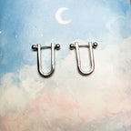 Ball Hoop Earrings 925 Sterling Silver Classic Women Men Gift