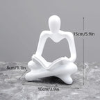 Nordic Abstract Reading Book Statue Resin Figurine Office Desktop Handmade Crafts