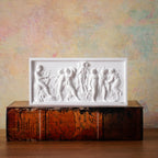 Dance of the Muses Bas-Relief Statue Greek Plaster Sculpture Mythology Office Gift