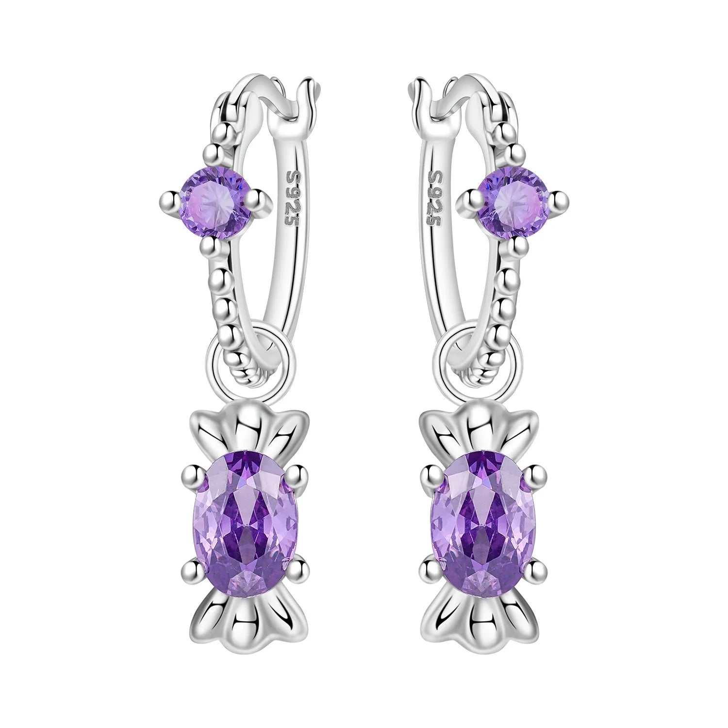 925 Sterling Silver Wings Guardian Love Heart Drop Earrings Trendy Jewellery