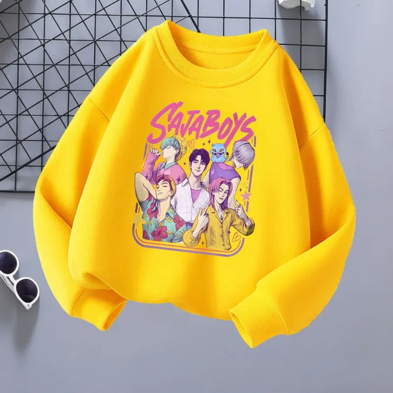 K-pop Boys and Girls Casual Long Sleeve O-Neck Hoodies Fashion Sweatshirts