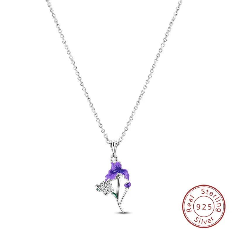 925 Sterling Silver Luminous Firefly Heart Shaped Zircon Pendant Necklace For Women Fashion Anniversary Birthday Jewelry Gifts