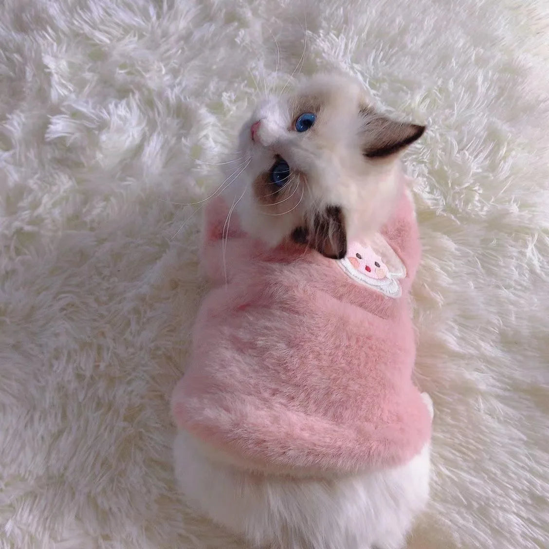 Stylish Dog Cat Winter Vest Warm Fleece Sleeveless Jacket Outdoor Pet Clothes