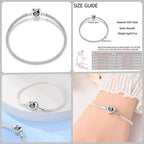 925 Silver 17-20CM Heart Pave Zirconia Original Bracelets Infinity Bracelet Fit DIY Charms Bead Birthday Jewelry Gifts Hot Sale