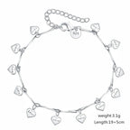 LOVE Heart Card Chain Bracelet 925 Sterling Silver Fashion Christmas Gift