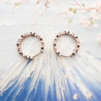 Rose Gold Creole Circles Hinged Hoop Earrings 925 Sterling Silver Glam