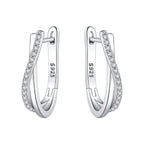 925 Sterling Silver Curve Weaving Large Circle Versatile Hoop Earrings Gift