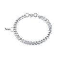 Stainless Steel Chain Bracelet Women, 3mm to 9mm Curb Cuban Chain Bangle Gold Color Unisex Wrist Stackable Jewelry