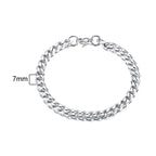 Stainless Steel Chain Bracelet Women, 3mm to 9mm Curb Cuban Chain Bangle Gold Color Unisex Wrist Stackable Jewelry
