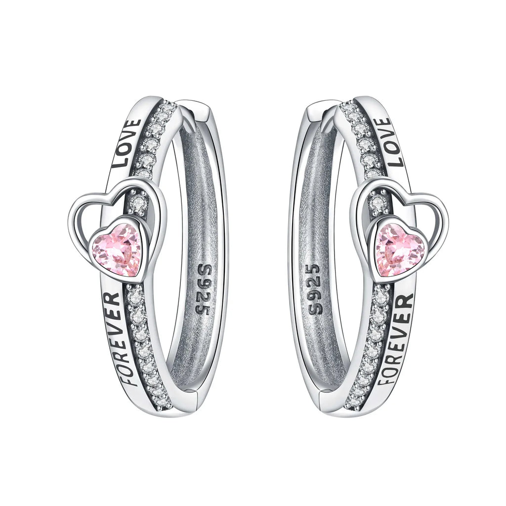 925 Sterling Silver Retro Grass Pattern Versatile Hoop Earrings Birthday Gift