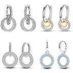 925 Sterling Silver Classic Multi Ring Drop Earrings Elegant Birthday Jewellery