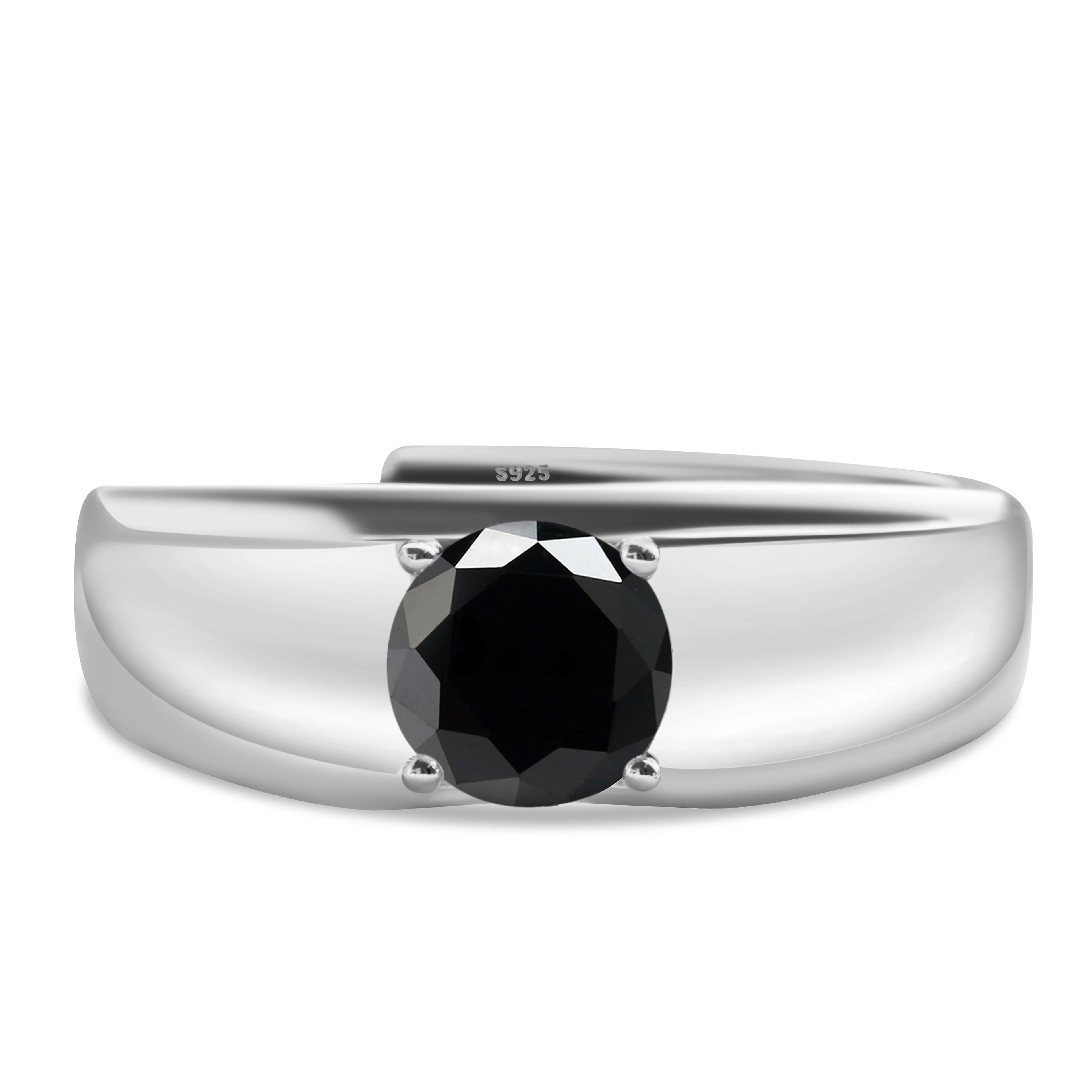 925 Sterling Silver Moissanite Ring for Men and Women, White Gold Plated, Engagement, Wedding Jewelry, Trend Gift, 1 Carat, 2024