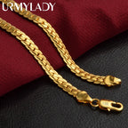 6mm Full Sideways Chain 8/18/20/24 Inch 925 Sterling Silver Men Women Jewelry