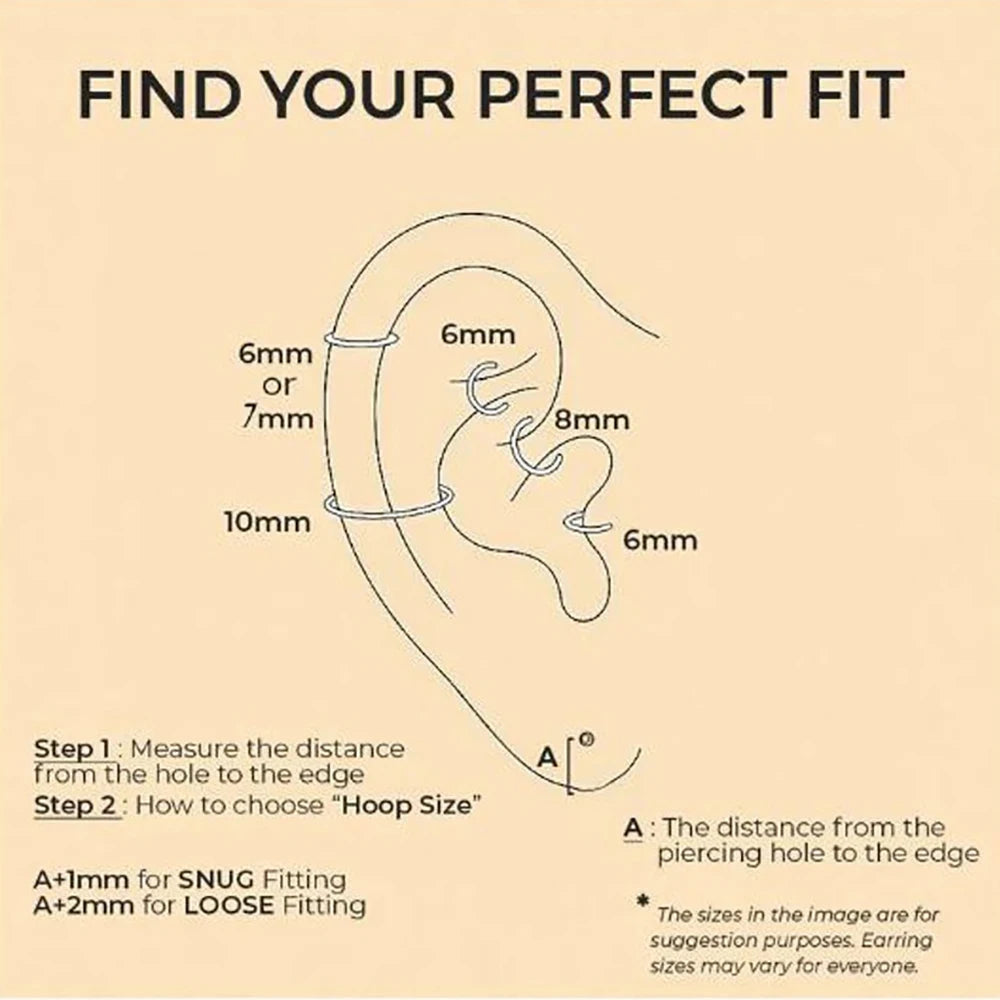 1 Pair Stainless Steel Cubic Zirconia Minimal Hoop Earrings Huggie