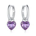 925 Sterling Silver Wings Guardian Love Heart Drop Earrings Trendy Jewellery