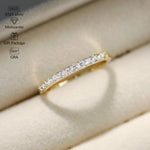 1.3-2.0mm Moissanite Ring for Women Sparkling Wedding Eternity Bands 100% S925 Sterling Silver Jewelry Classic Ring GRA