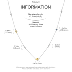 925 Sterling Silver Star Moon Pearl Double Buckle Necklace for Women