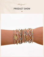 Two Tone Chain Bracelet for Women, Chunky Mixed Metal Link, Stainless Steel Waterproof Jewelry, Stylish Adjustable Wristband