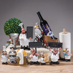 Chef Figure Collections Paper Holder Sculpture Dinner Table Kitchen Decoration