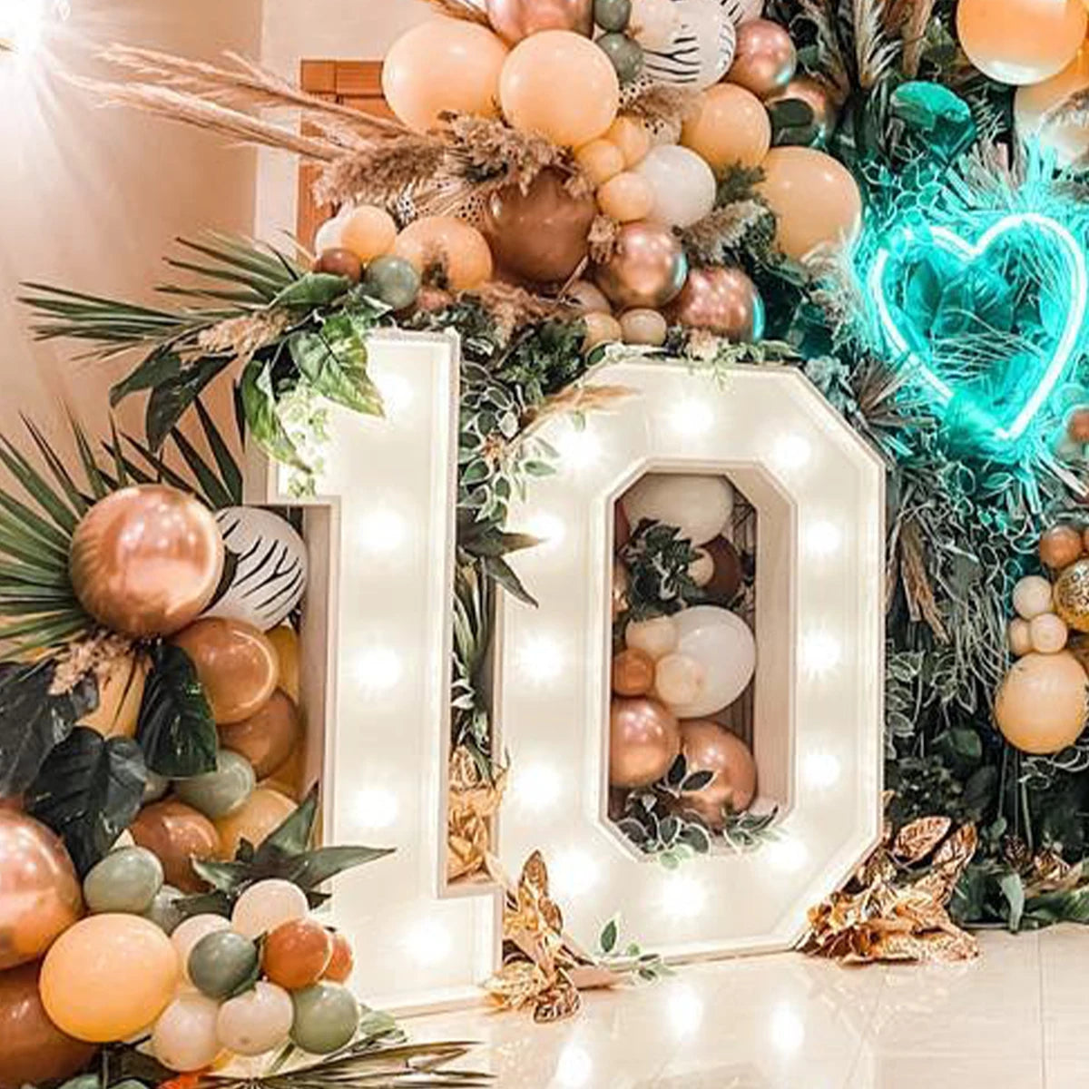 91.5cm Giant LED Light Birthday Number - 1st Birthday, Anniversary, Wedding Decor